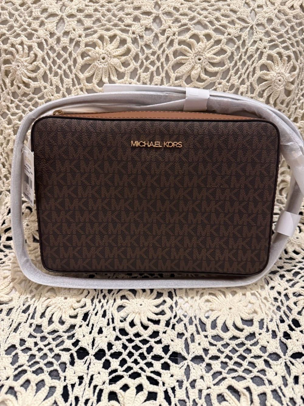 Michael Kors Brown Logo Crossbody Bag with Gold Hardware BRAND NEW WITH TAGS!!!